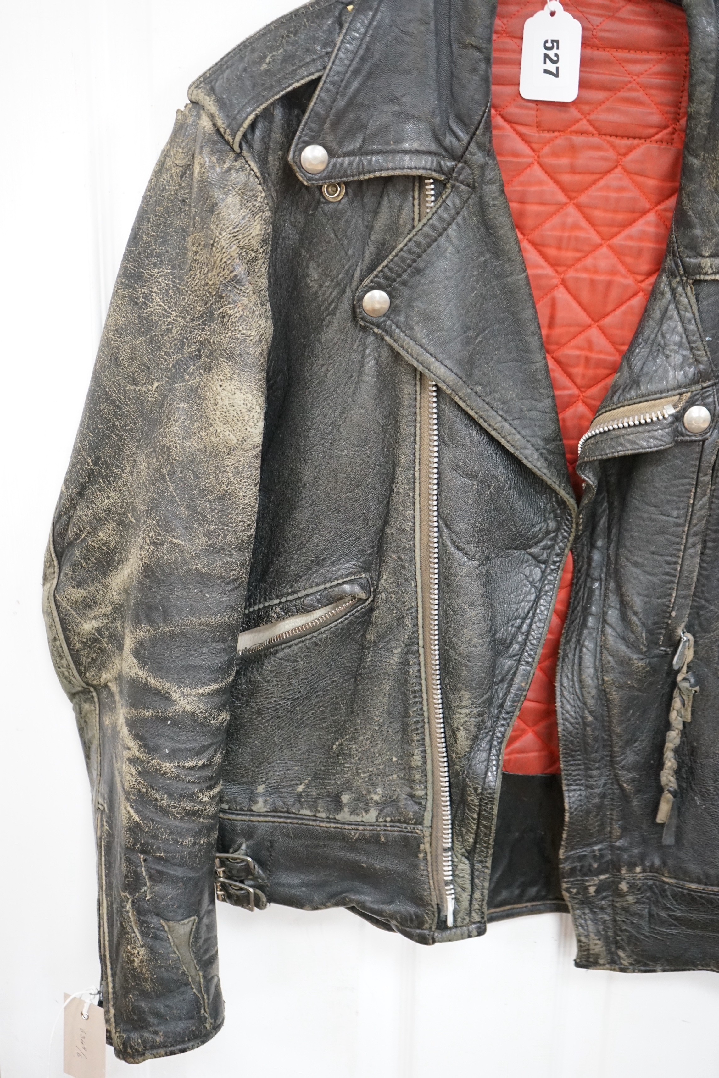 A 1950's leather biker's jacket